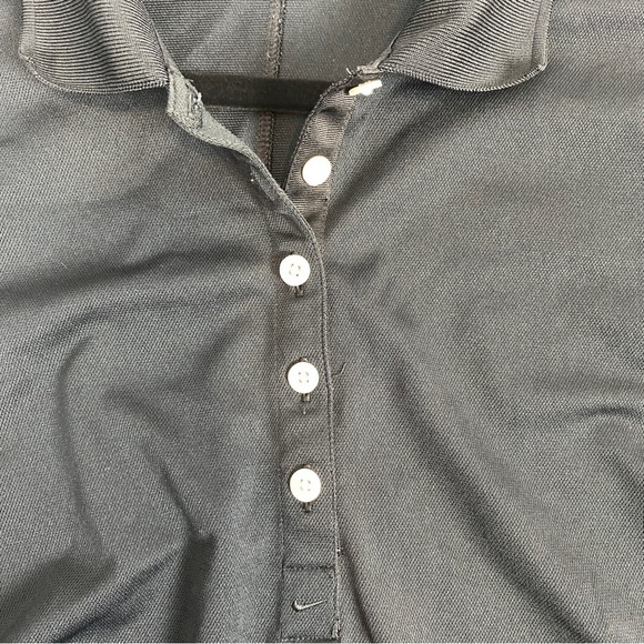 Nike Golf Dri Fit Shirt Womens Large Polyester Black Short Sleeve - Picture 3 of 12